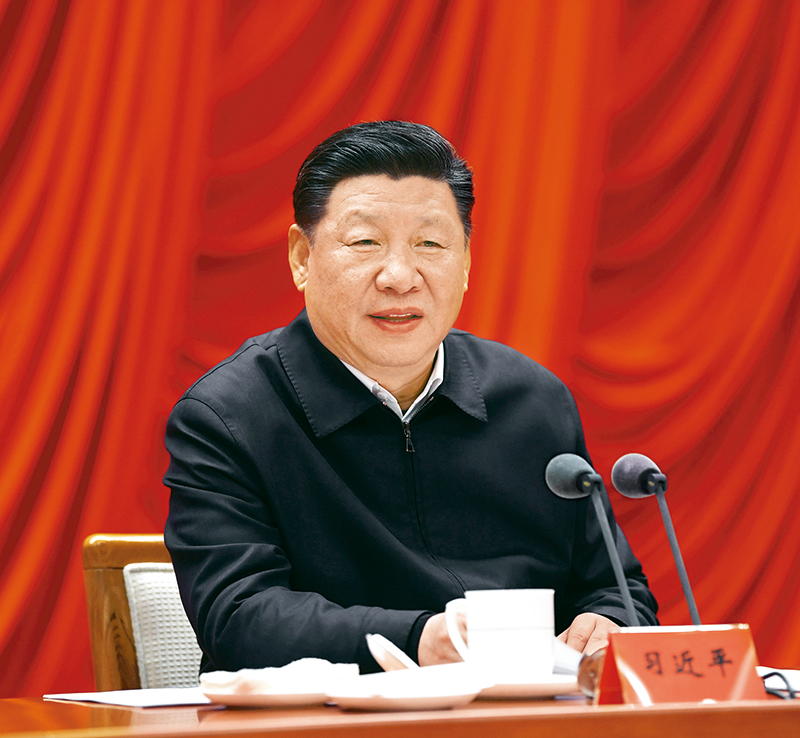 　　2019年1月21日，省部级主要领导干部坚持底线思维着力防范化解重大风险专题研讨班在中央党校开班。中共中央总书记、国家主席、中央军委主席习近平在开班式上发表重要讲话。 新华社记者 饶爱民/摄